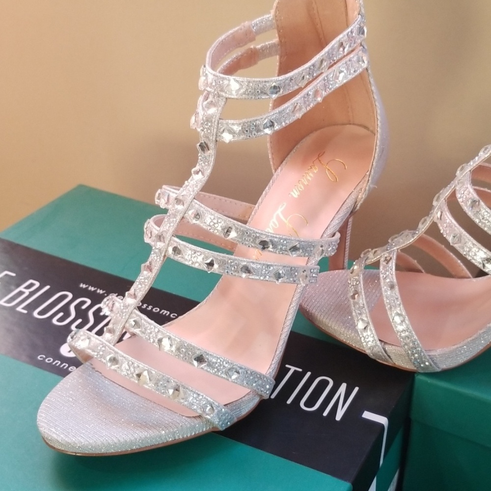 Silver Evening Heels